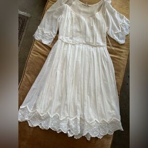 Phillip Lim 3.I cotton and silk white dress Summer sweet party Feminine girly